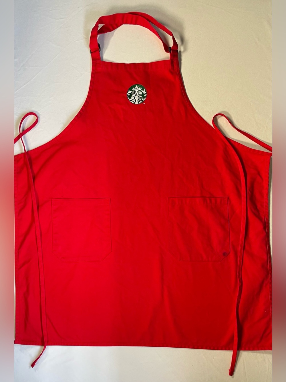 Authentic Starbucks Christmas Holiday Red Barista Apron - Limited Edition